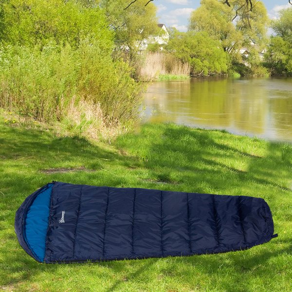 Single Mummy Sleeping Bag 3 Season For Adults Lightweight Outdoor 210 X 75 5cm