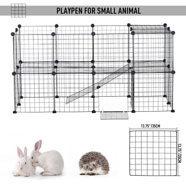 36 PCS Small Animal Playpen With Mallet, Connectors And Cable Ties