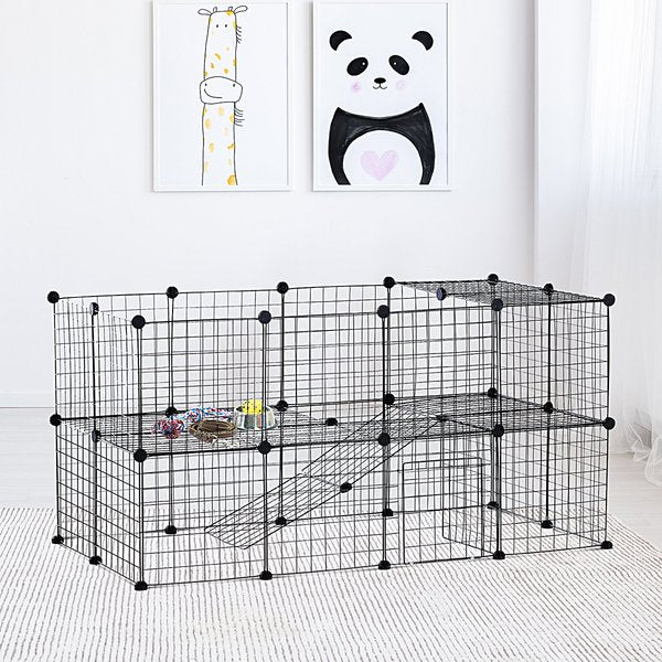 36 PCS Small Animal Playpen With Mallet, Connectors And Cable Ties