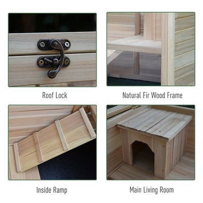 Small Animals Guinea Pigs Hutches Fir Wood Indoor