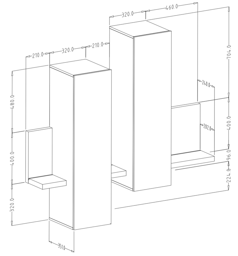 Bota 04 Wall Hung Cabinet