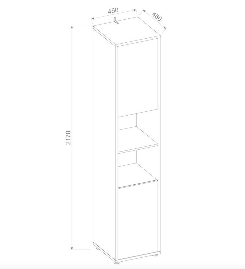 BC-08 Tall Storage Cabinet for Vertical Wall Bed Concept