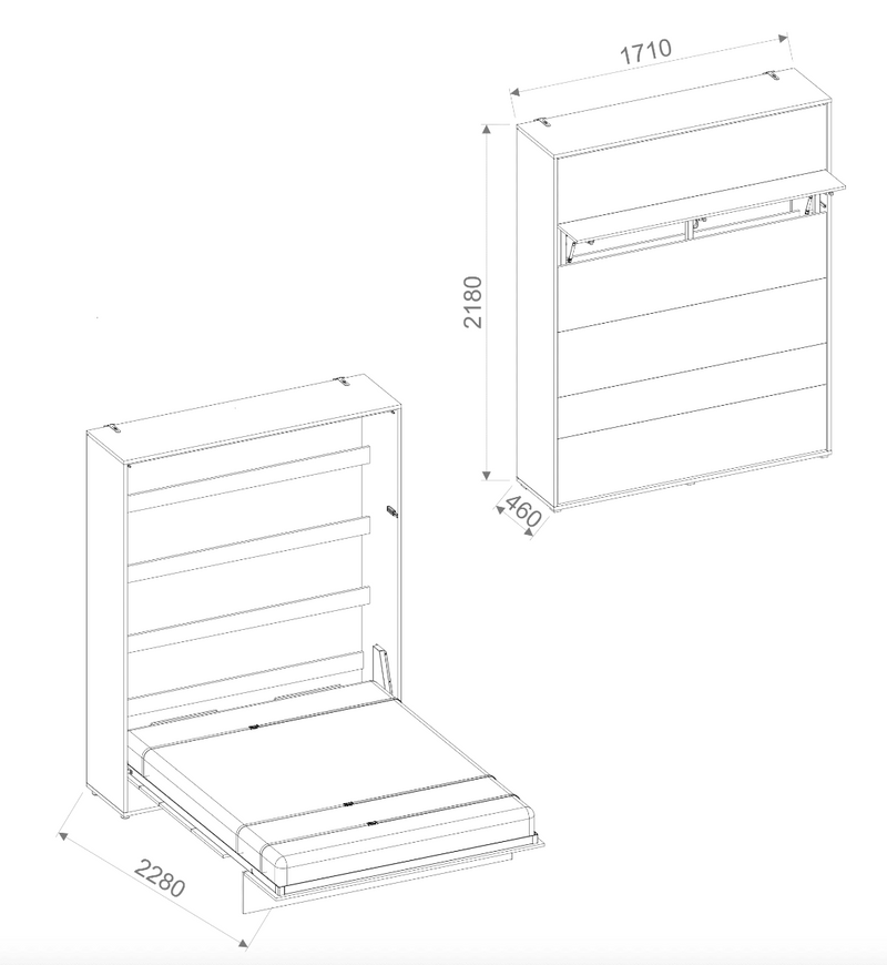 BC-12 Vertical Wall Bed Concept 160cm