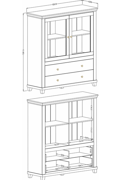 Evora 46 Display Cabinet