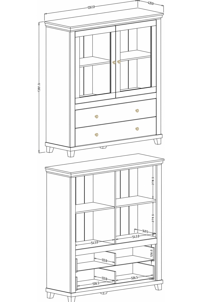 Evora 46 Display Cabinet