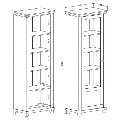 Evora 05 Tall Display Cabinet [Left]