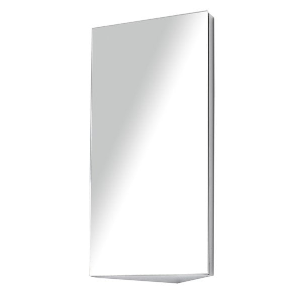 Stainless Steel Bathroom Corner Mirror Cabinet, 1 Door