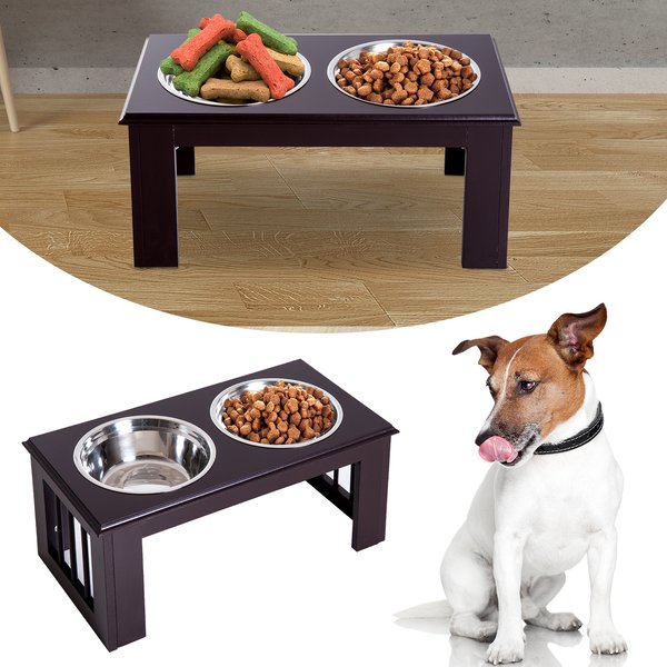 58.4Lx30.5Wx25.4H Cm Stainless Steel Pet Feeder - Brown