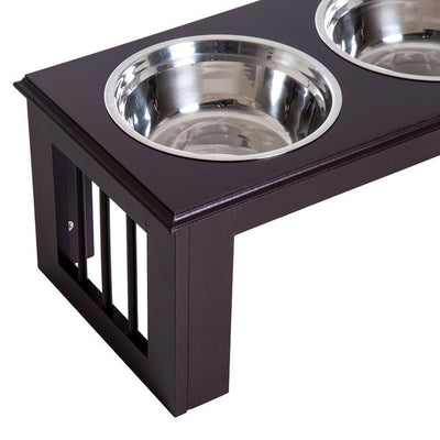 58.4Lx30.5Wx25.4H Cm Stainless Steel Pet Feeder - Brown