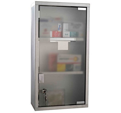 Stainless Steel Wall Mounted Medicine Cabinet - Silver