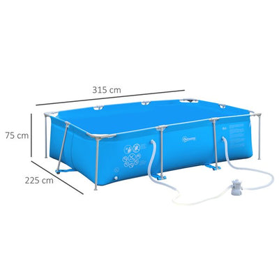 Steel Frame Swimming Pool W/ Filter Pump