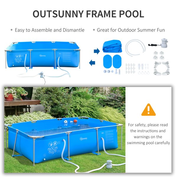 Steel Frame Swimming Pool W/ Filter Pump