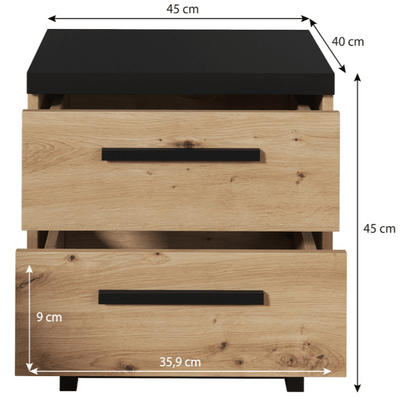 Ines 08 Bedside Table 45cm