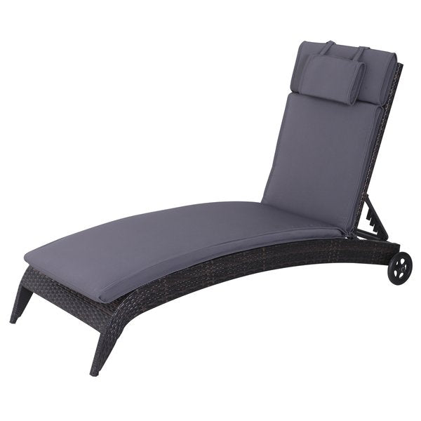 198Lx53Wx5T Cm,Lounger Cushion - Grey