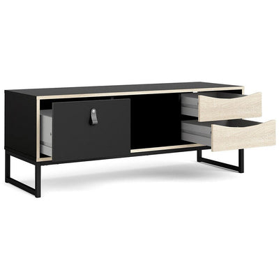 Sutton Matt Black 3 Drawer TV Unit