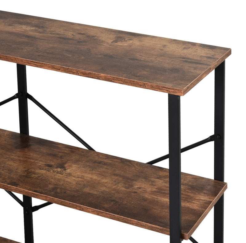 3-Tier Industrial Style Shelf , Brown