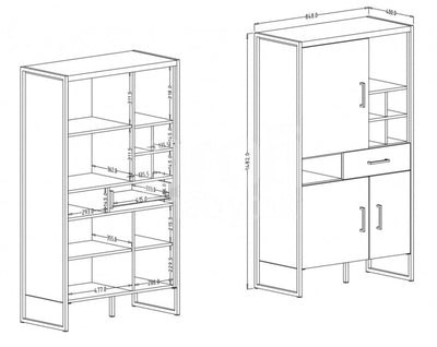 Tarabo 42 Highboard Cabinet