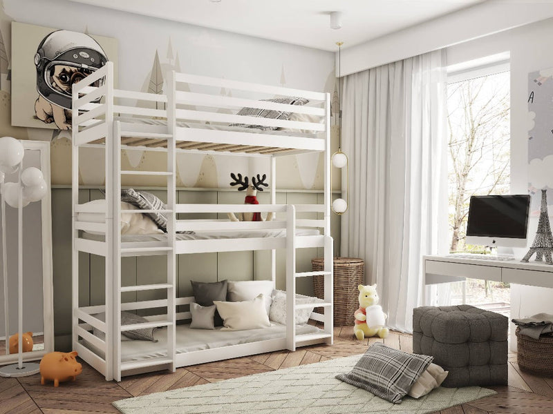 Wooden Triple Bunk Bed Ted