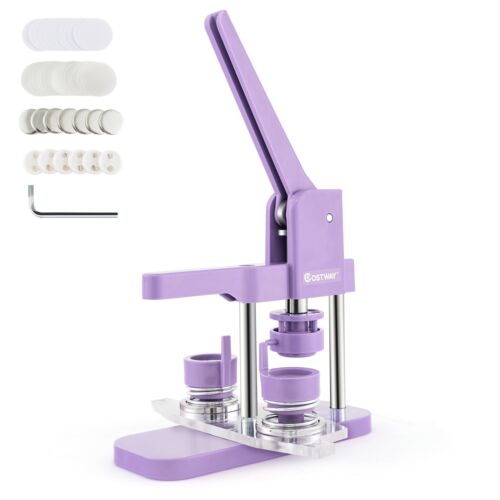 Máquina para hacer botones de 25 mm con 1000 piezas de botones (morado)