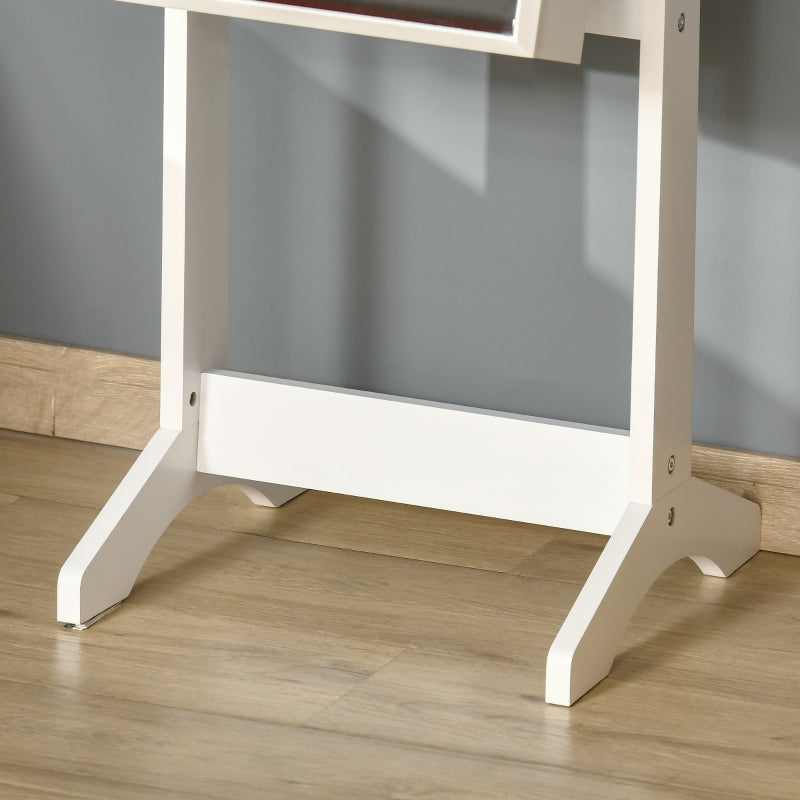 Jewellery Cabinet With Full-Length Mirror, White