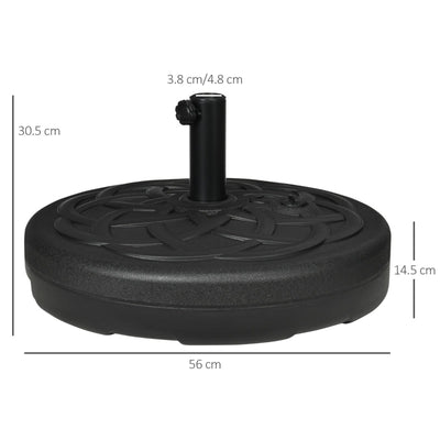 Garden Parasol Base Holder- Black