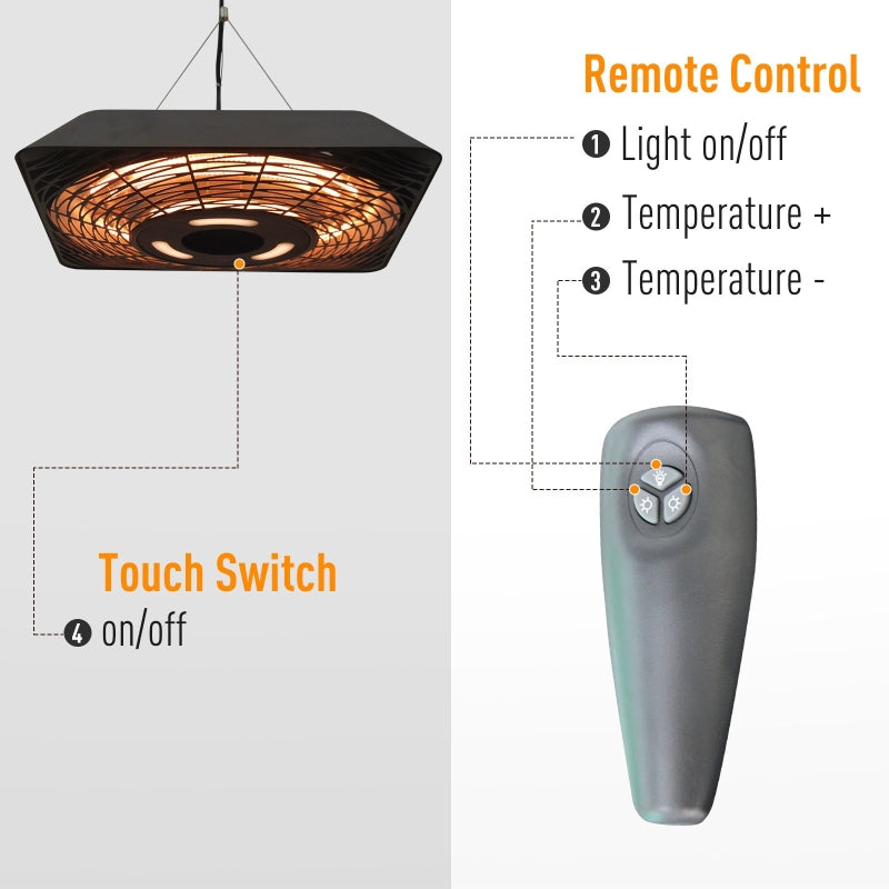 2000W Electric Hanging Patio Heater