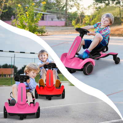 6V Electric Ride on Drift Car for Kids Aged 3-8 Years Old-Pink