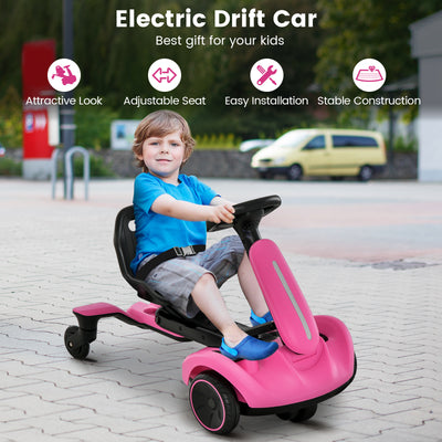 6V Electric Ride on Drift Car for Kids Aged 3-8 Years Old-Pink