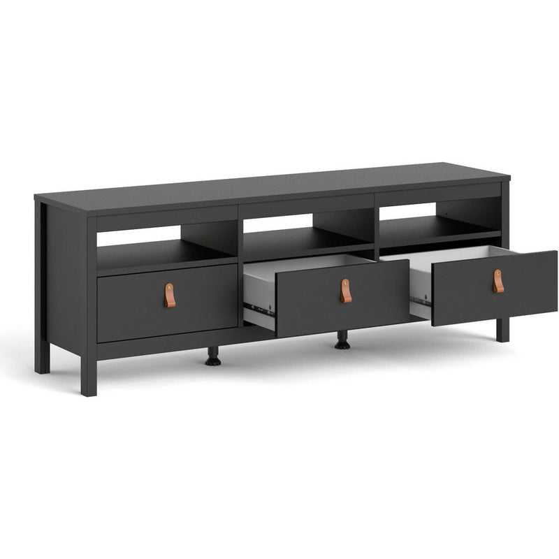 Benjamin 3 Drawer Black TV Unit