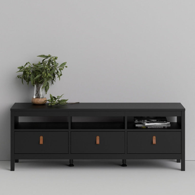 Benjamin 3 Drawer Black TV Unit