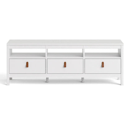 Benjamin 3 Drawer White TV Unit