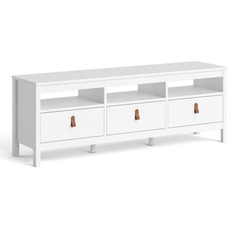 Benjamin 3 Drawer White TV Unit