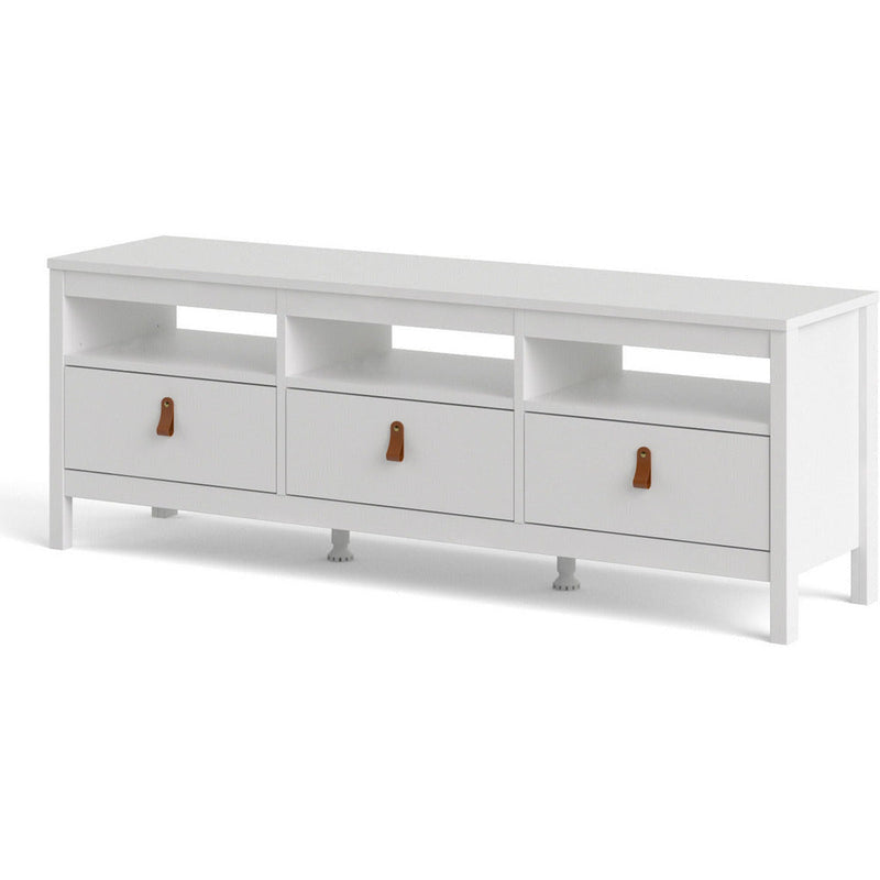 Benjamin 3 Drawer White TV Unit