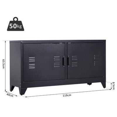 TV Stand, 119Wx40Dx63.5H Cm - Black