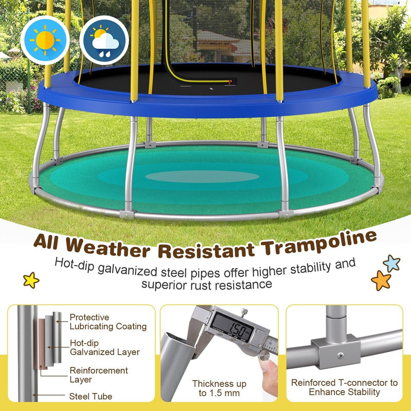 10 Feet Unique Flower Shape Trampoline with Galvanized Steel Frame