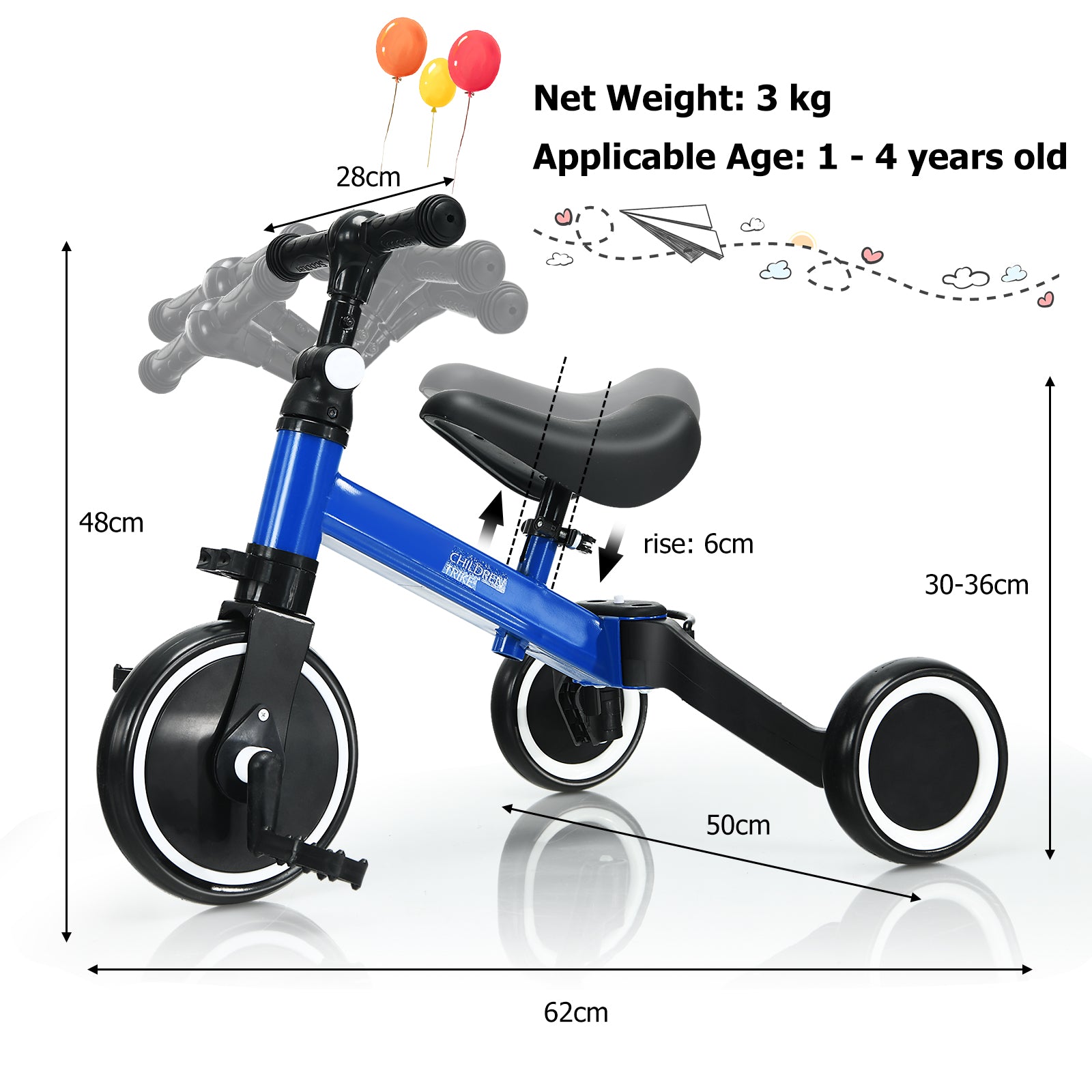 Convertible tricycle to bicycle online