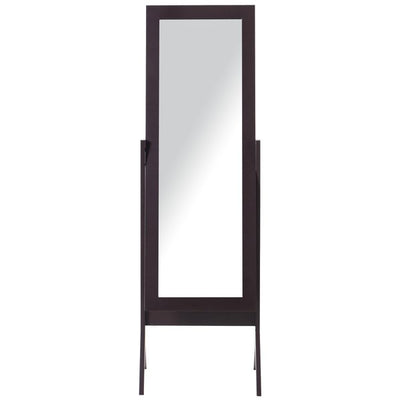 Tall Freestanding Dressing Mirror W/Adjustable Tilt Brown