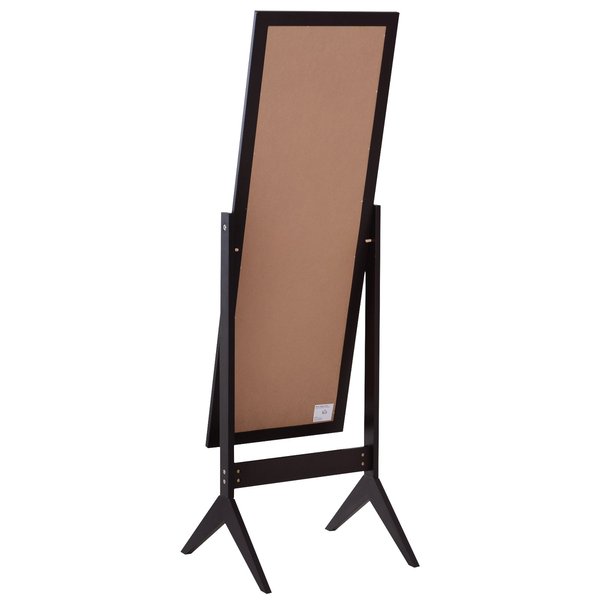 Tall Freestanding Dressing Mirror W/Adjustable Tilt Brown