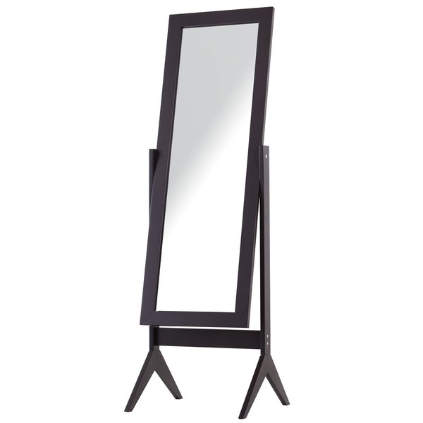 Tall Freestanding Dressing Mirror W/Adjustable Tilt Brown