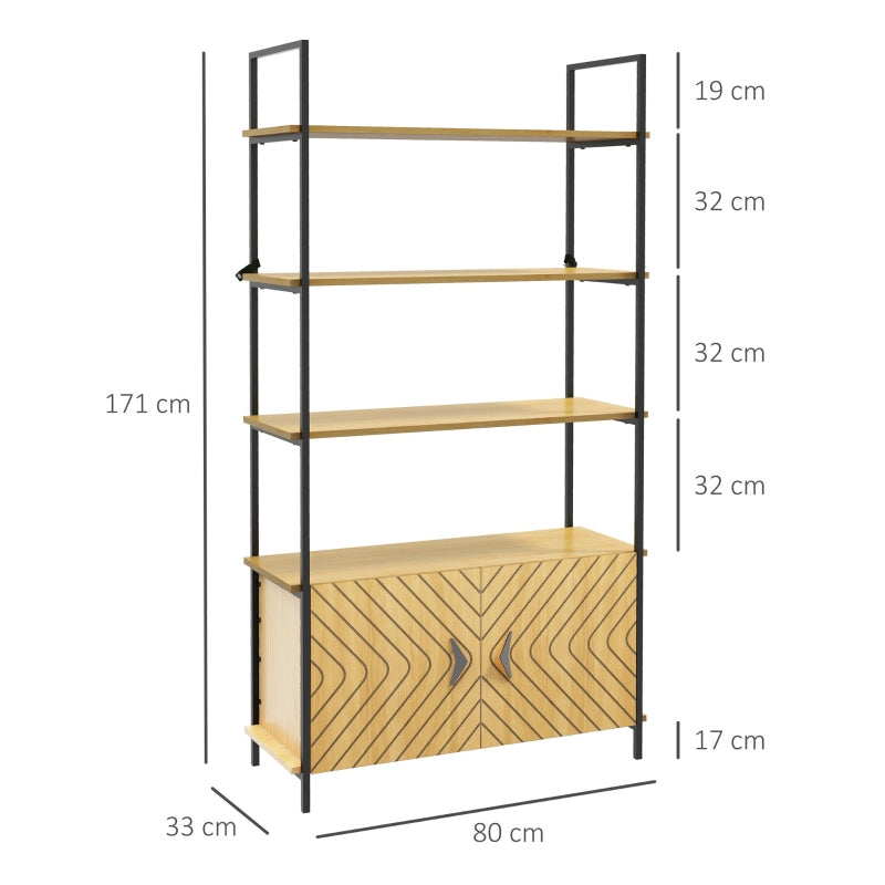 Bookcase 4-Tier Storage Shelf