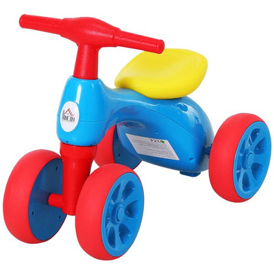 Toddler Training Walker Balance Ride-On Toy With Rubber Wheels - Blue