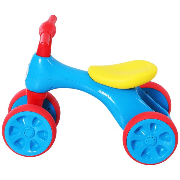 Toddler Training Walker Balance Ride-On Toy With Rubber Wheels - Blue