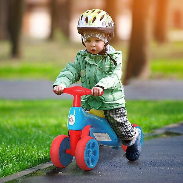 Toddler Training Walker Balance Ride-On Toy With Rubber Wheels - Blue