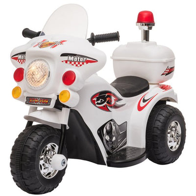 Toddlers Electric PP Motorcycle Ride On Trike - White