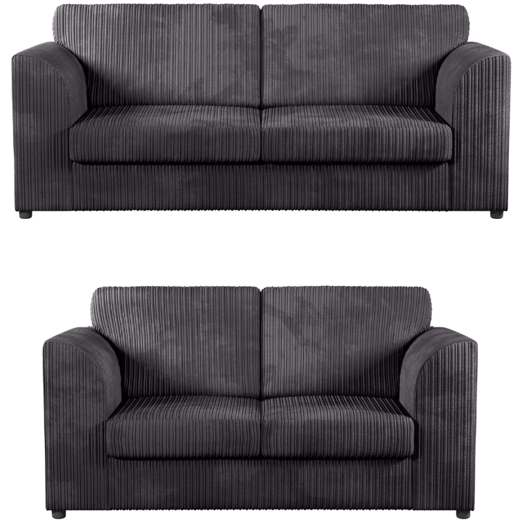 Chicago Jumbo Cord Full Back 2 & 3 Seater Sofa Set