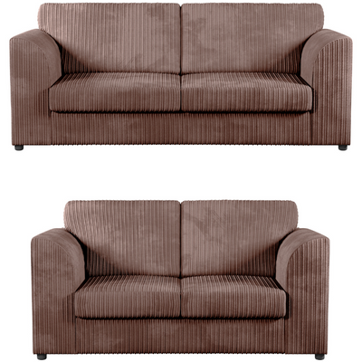 Chicago Jumbo Cord Full Back 2 & 3 Seater Sofa Set