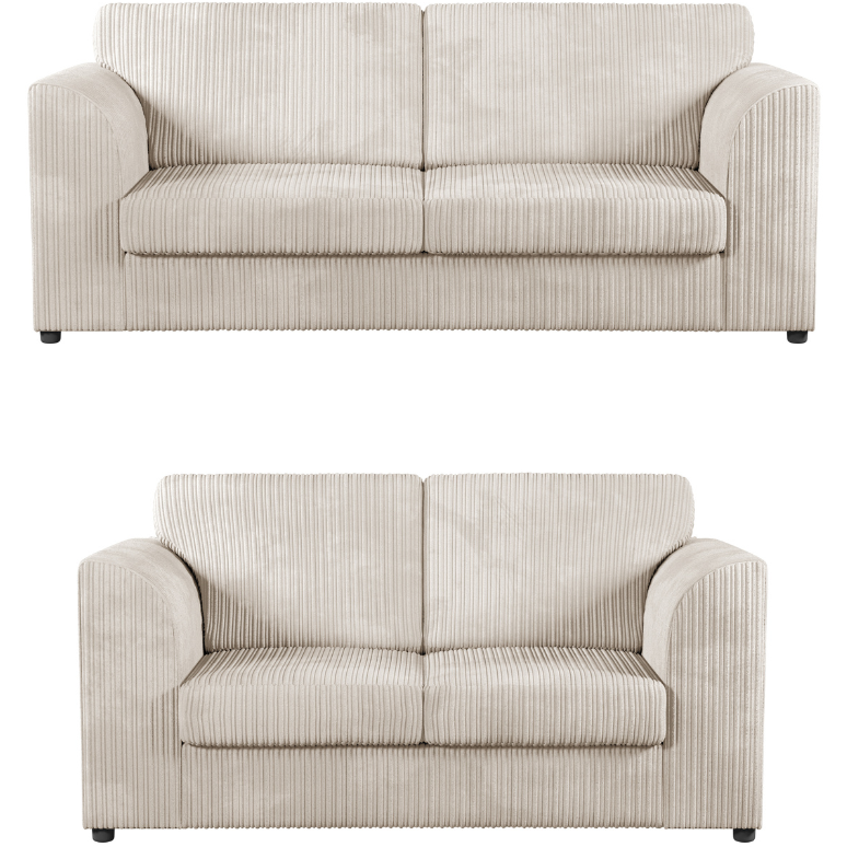 Chicago Jumbo Cord Full Back 2 & 3 Seater Sofa Set