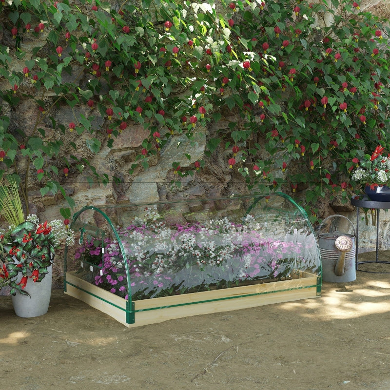 Raised Bed With Greenhouse- Natural Effect