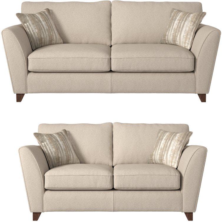 Tyrie Soft Touch Linen 2 & 3 Seater Sofa Set