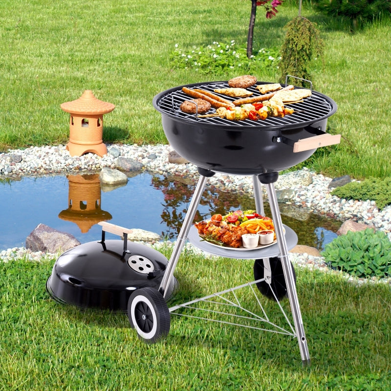 Portable Round Kettle Charcoal Grill BBQ Smoker